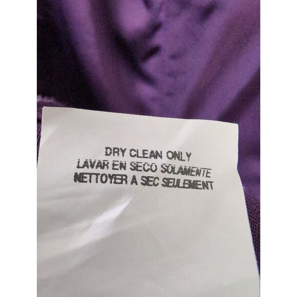 Bebe Satin Halter Dress Womens M Purple Glam Cocktail Party Evening Event - Picture 11 of 14